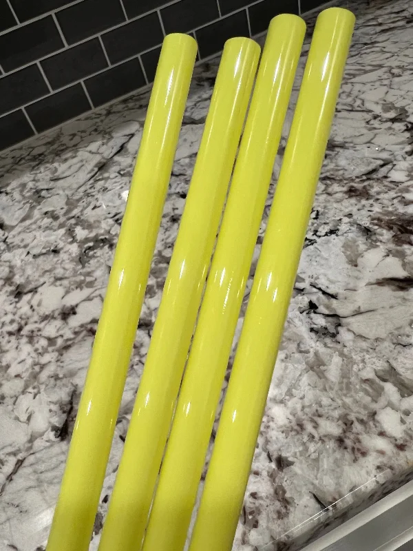 Stainless Steel Mugs Lemon Yellow Straw (40oz Tumbler)