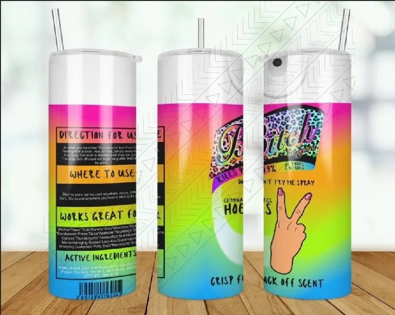 Holiday Drinkware Discount B!tch Be Gone Rainbow