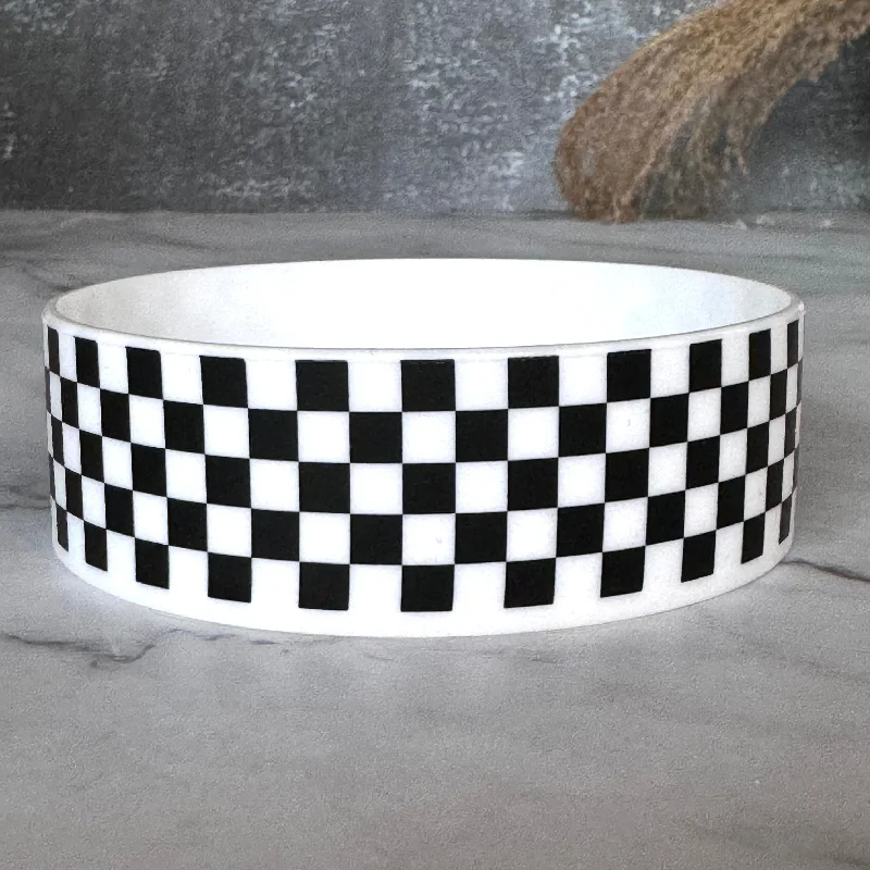 Eco-Conscious Drinkware BLACK & WHITE CHECKERS 50oz Bertha Boot for Simple Modern Tumblers - New!