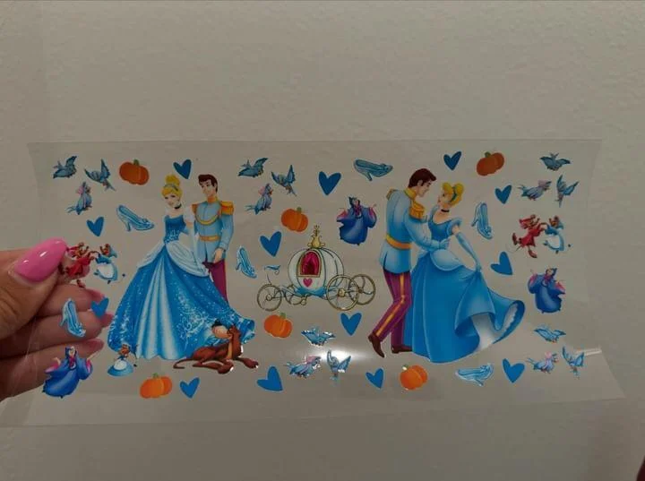 Drinkware Sale Disney Cinderella Glass Slipper UV DTF Wrap Transfer 16oz | No Heat Needed | Waterproof | Permanent Adhesive Drinkware Sale Disney Cinderella Glass Slipper UV DTF Wrap Transfer 16oz | No Heat Needed | Waterproof | Permanent Adhesive