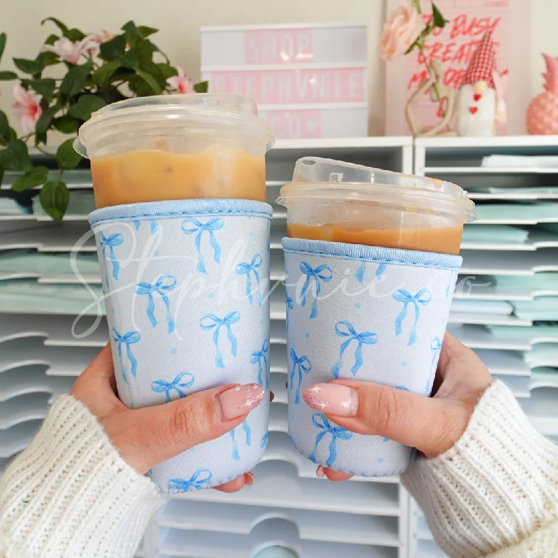 Special Drinkware Promotion Baby Blue Bow Coquette - Cup Sleeve