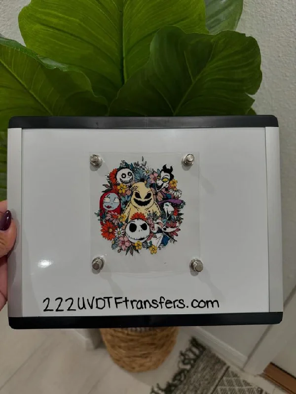 Modern Glass Drinkware Nightmare Before Christmas Jack Sally Flowers Decal | No Heat Needed | Waterproof | Permanent Adhesive Modern Glass Drinkware Nightmare Before Christmas Jack Sally Flowers Decal | No Heat Needed | Waterproof | Permanent Adhesive