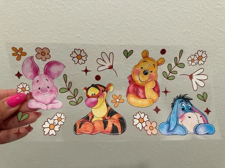 Insulated Drinkware Sale Disney Winnie the Pooh Flowers UV DTF Wrap Transfer 16oz | No Heat Needed | Waterproof | Permanent Adhesive Insulated Drinkware Sale Disney Winnie the Pooh Flowers UV DTF Wrap Transfer 16oz | No Heat Needed | Waterproof | Permanent Adhesive