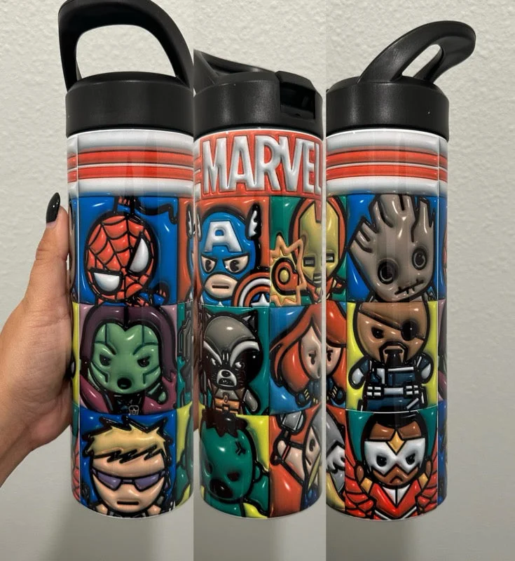 Embrace New Fashion Marvel Inflated Superheroes 20 oz Tumbler