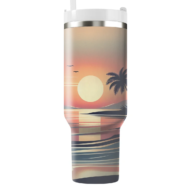 Discover Promotions Tranquil Sunset Beach Travel Tumbler