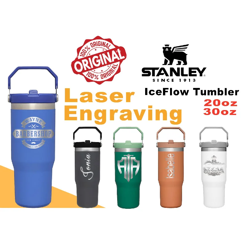 Affordable Drinkware Stanley IceFlow Stainless Steel Tumbler, Personalized Stainless Steel Tumbler, Laser Engraved Tumbler, 20oz,30oz. Affordable Drinkware Stanley IceFlow Stainless Steel Tumbler, Personalized Stainless Steel Tumbler, Laser Engraved Tumbler, 20oz,30oz.