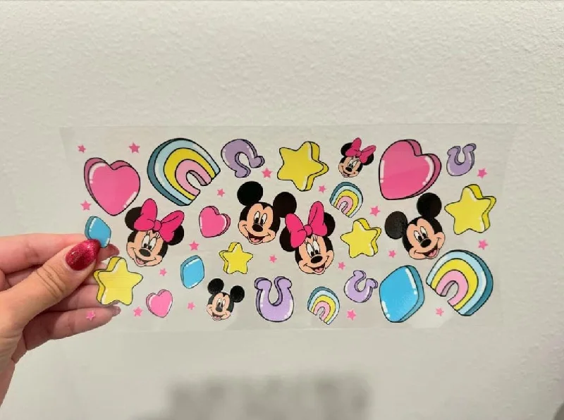 Personalized Drinkware Gifts Disney Mouse Lucky Charms UV DTF Wrap Transfer 16oz | No Heat Needed | Waterproof | Permanent Adhesive Personalized Drinkware Gifts Disney Mouse Lucky Charms UV DTF Wrap Transfer 16oz | No Heat Needed | Waterproof | Permanent Adhesive