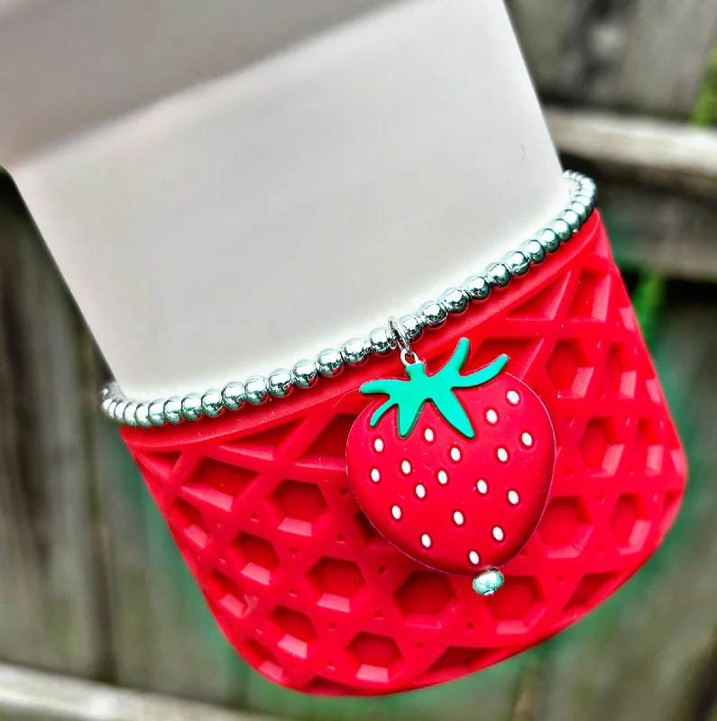 Decorative Drinkware Sale Strawberry Cup Bracelet. Shortcake.