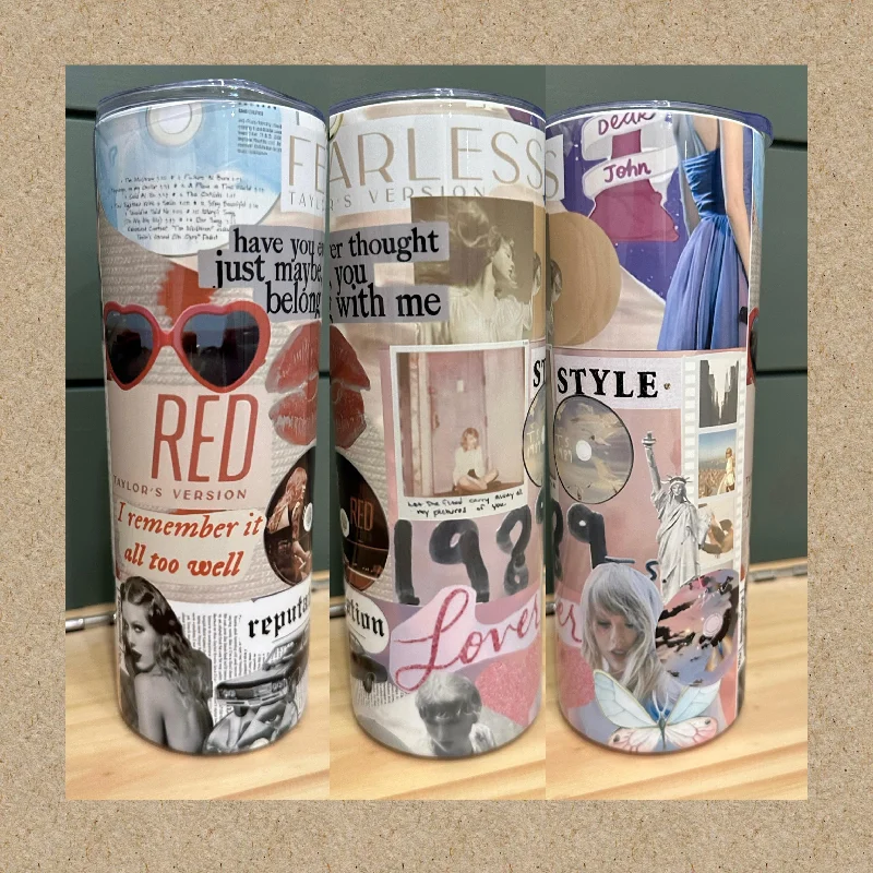 Fast Fashion Favorites Taylor Swift Album Cover Fan Art 20 oz Tumbler