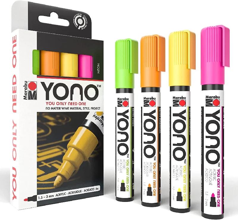 Insulated Mugs Discount Neon Marabu YONO Markers 4-Pack