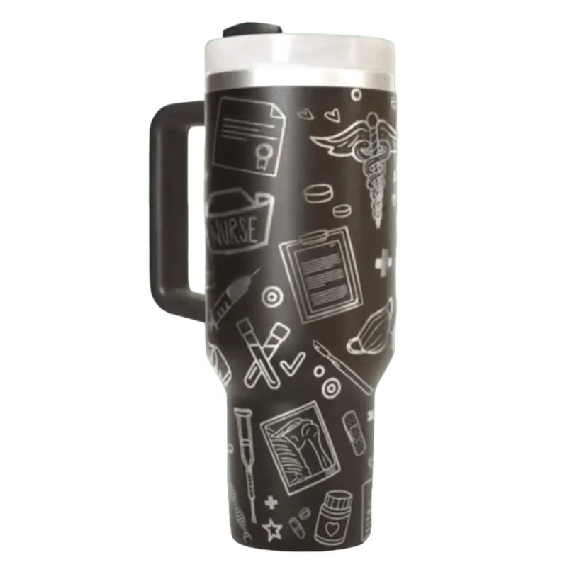 On-The-Go Drinkware 40oz Nurse Black tumbler
