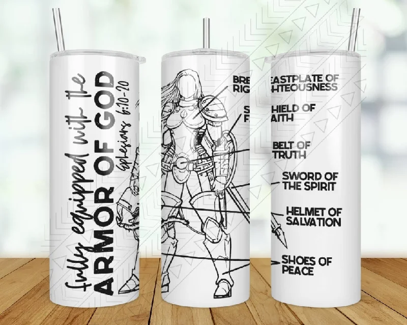Glassware Promotion Armor Of God (female) Tumbler