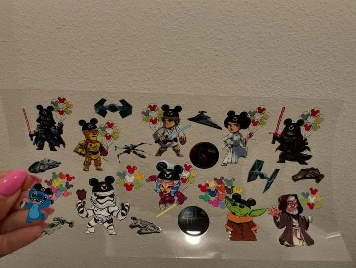 Buy Drinkware Sets Star Wars Wearing Disney Mouse Hats UV DTF Wrap Transfer 16oz | No Heat Needed | Waterproof | Permanent Adhesive Buy Drinkware Sets Star Wars Wearing Disney Mouse Hats UV DTF Wrap Transfer 16oz | No Heat Needed | Waterproof | Permanent Adhesive