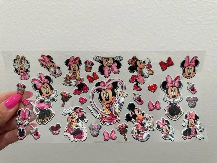 Clearance Drinkware Sale Disney Mini Mouse UV DTF Wrap Transfer 16oz | No Heat Needed | Waterproof | Permanent Adhesive Clearance Drinkware Sale Disney Mini Mouse UV DTF Wrap Transfer 16oz | No Heat Needed | Waterproof | Permanent Adhesive