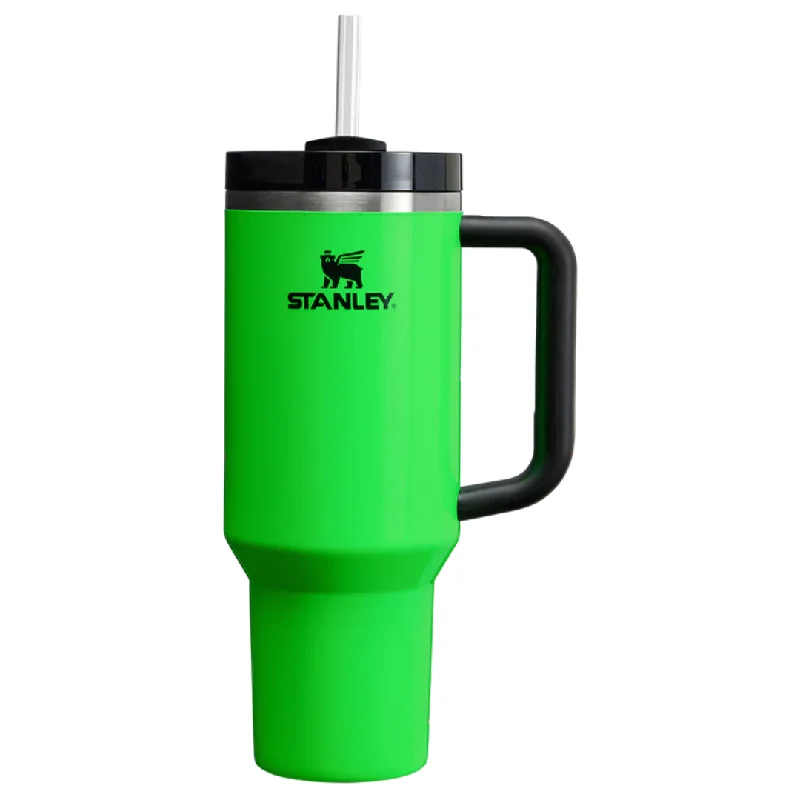 Green Drinkware Sale Stanley Neon Green Quencher Flowstate 40 OZ Tumbler Cup