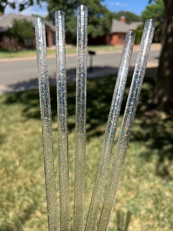 Insulated Tumblers Clear Confetti Glitter Straw (40oz Tumbler)