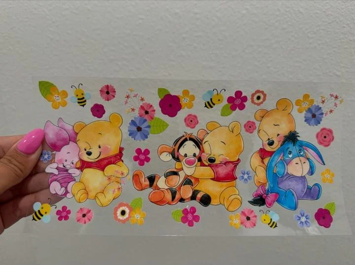 Sustainable Drinkware Disney Winnie the Pooh Baby Characters Hugging UV DTF Wrap Transfer 16oz | No Heat Needed | Waterproof | Permanent Adhesive Sustainable Drinkware Disney Winnie the Pooh Baby Characters Hugging UV DTF Wrap Transfer 16oz | No Heat Needed | Waterproof | Permanent Adhesive