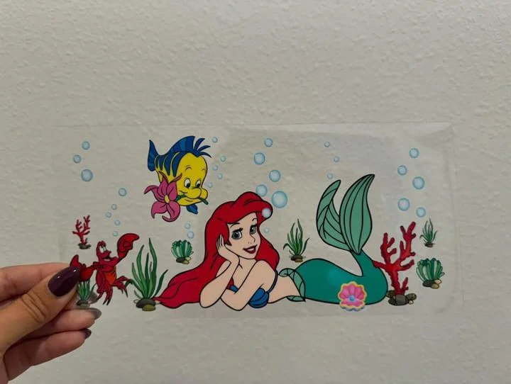 On-The-Go Drinkware Disney Little Mermaid Ariel Laying with Flounder Sebastian UV DTF Wrap Transfer 16oz | No Heat Needed | Waterproof | Permanent Adhesive On-The-Go Drinkware Disney Little Mermaid Ariel Laying with Flounder Sebastian UV DTF Wrap Transfer 16oz | No Heat Needed | Waterproof | Permanent Adhesive