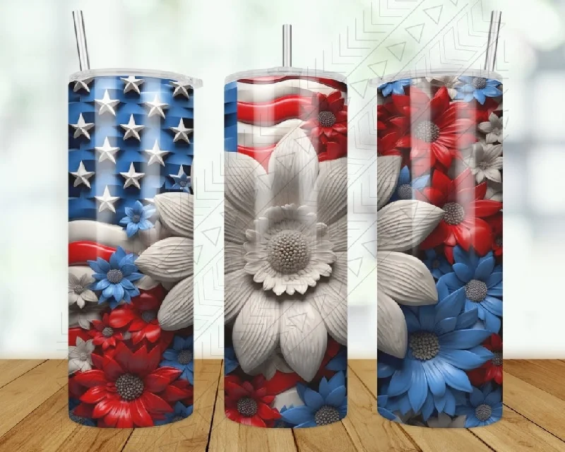 Clearance Drinkware Sale Daisy Flag 3d Puff Tumbler