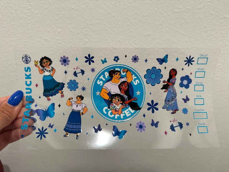 Drinkware Offers Disney Encanto Starbs UV DTF Wrap Transfer 16oz | No Heat Needed | Waterproof | Permanent Adhesive Drinkware Offers Disney Encanto Starbs UV DTF Wrap Transfer 16oz | No Heat Needed | Waterproof | Permanent Adhesive