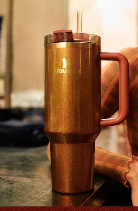 Premium Drinkware Sets Vibrant Colored 40 OZ Stainless Steel Tumbler With Handle