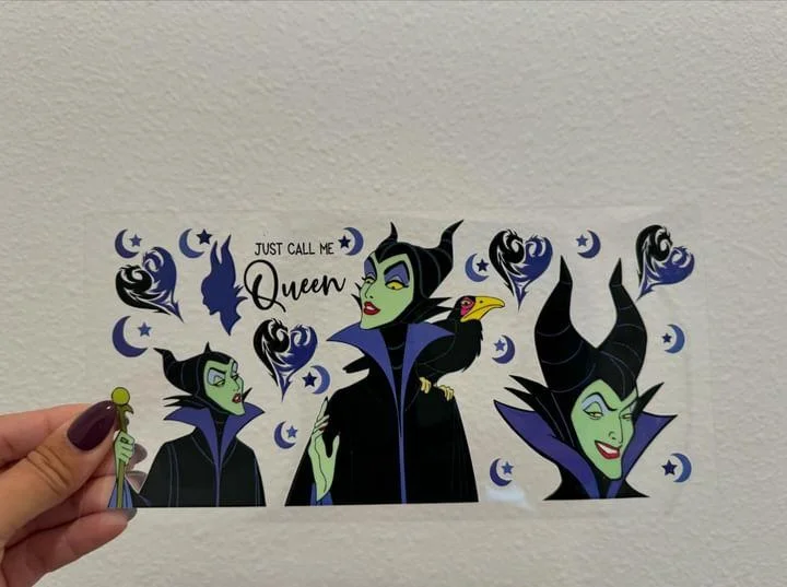 Premium Steel Tumblers Disney Maleficent Just Call Me Queen UV DTF Wrap Transfer 16oz | No Heat Needed | Waterproof | Permanent Adhesive Premium Steel Tumblers Disney Maleficent Just Call Me Queen UV DTF Wrap Transfer 16oz | No Heat Needed | Waterproof | Permanent Adhesive