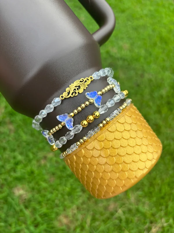 Crystal Drinkware Golden Girl Cup Bracelets. Stanley Cup Accessories.