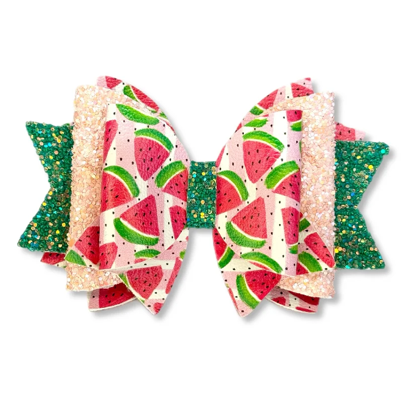 Stainless Steel Cups Watermelon Glitter Tumbler Bow