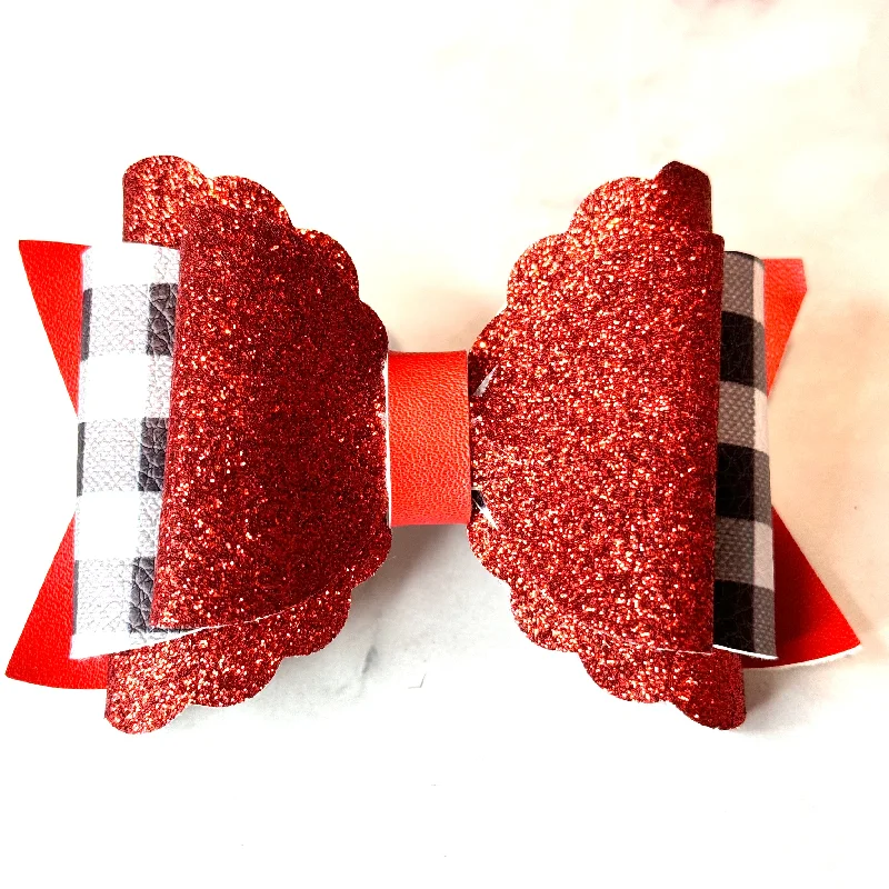 Premium Drinkware Sets Red Glitter Tumbler Bow