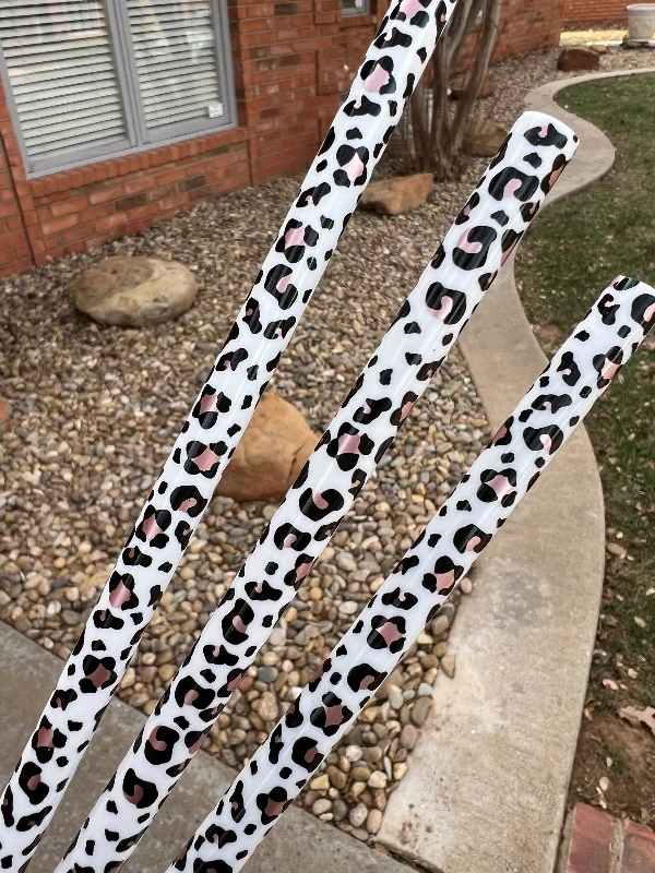Environmentally Friendly Mugs White Leopard Straw (40oz Tumbler)