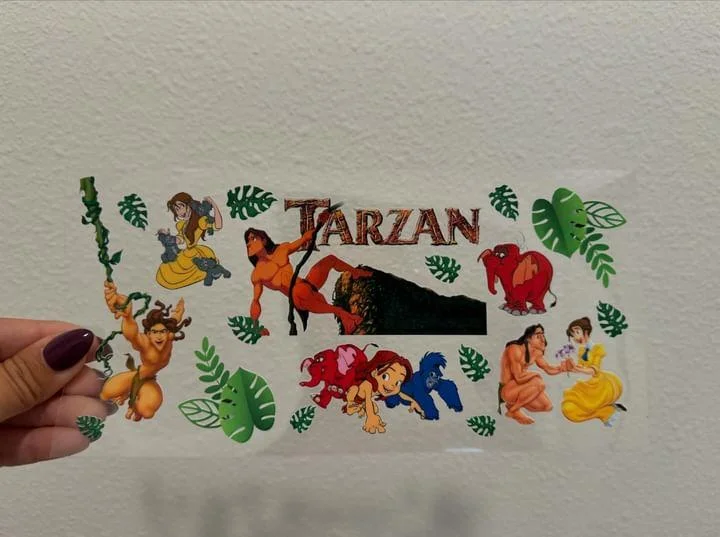Drinkware Collection Sale Tarzan UV DTF Wrap Transfer 16oz | No Heat Needed | Waterproof | Permanent Adhesive Drinkware Collection Sale Tarzan UV DTF Wrap Transfer 16oz | No Heat Needed | Waterproof | Permanent Adhesive