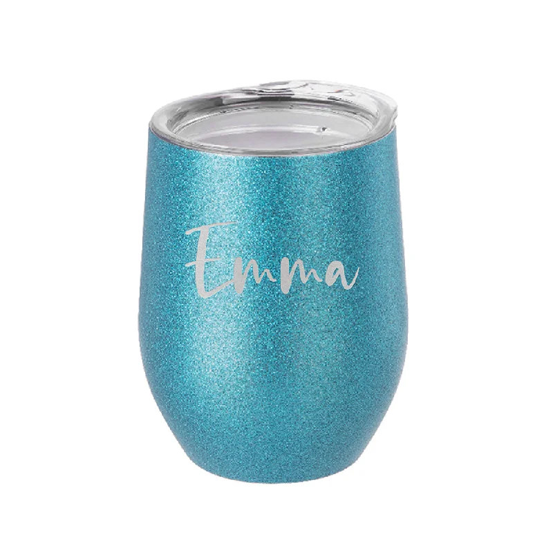 Stainless Drinkware Sale Personalised Glitter Stemless Wine Tumblers