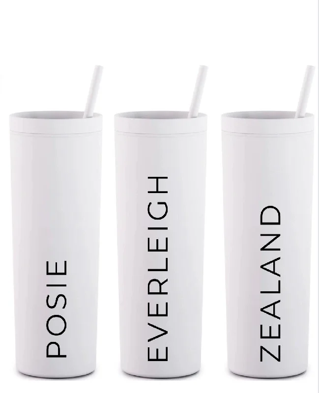 Travel Bottles Offer Personalized Tumbler With Lid and Straw