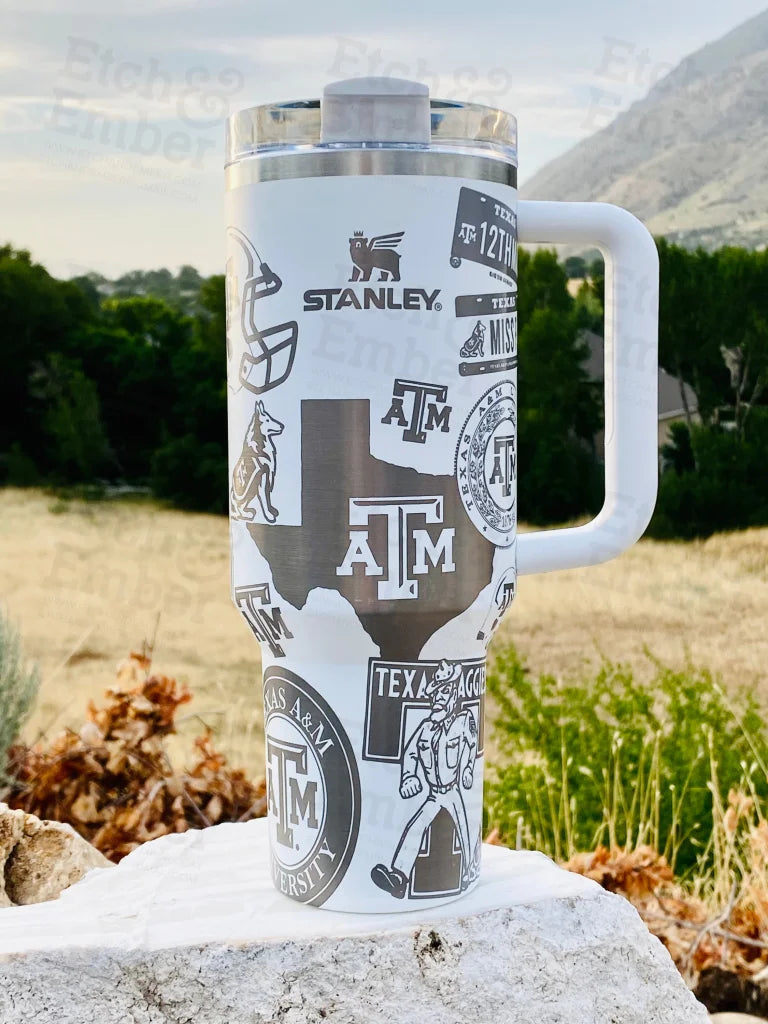 Stylish Statements Texas A&M Custom Stanley Adventure Quencher 40 oz tumbler