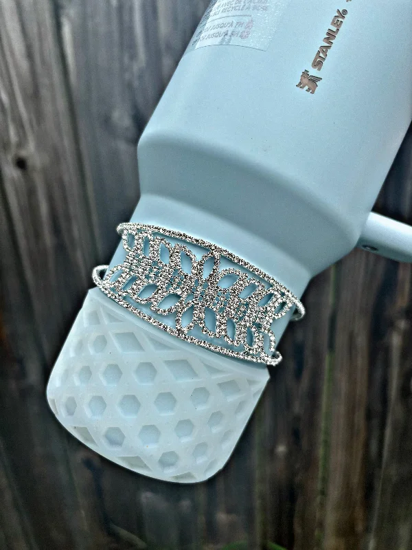 Glass Drinkware Royal Rhinestone Cuff Cup Bracelets. Stanley Cup Accessories