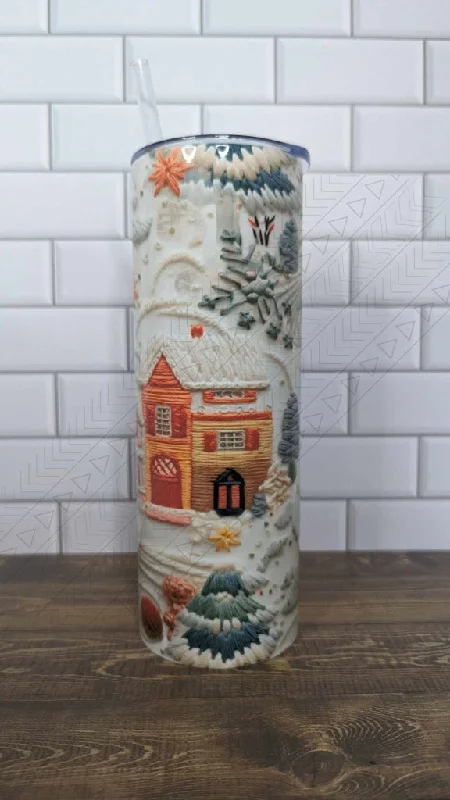 Tumblers Offer Winter Wonderland Embroidery Tumbler