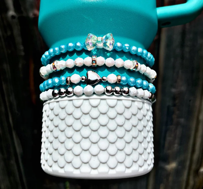 Buy Drinkware Bundle T & Co Bow Blue Cup Bracelets