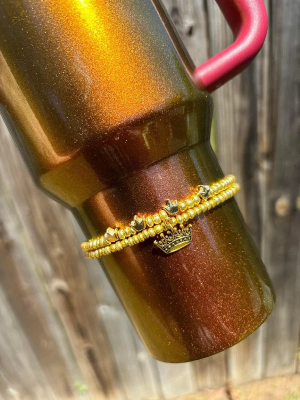 Clearance Drinkware Sale Princess Cup Bracelets. Silver or Gold.