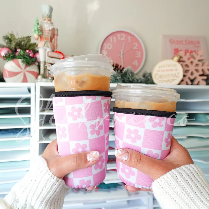Tumblers Offer Checkered Daisy - Cup Sleeve