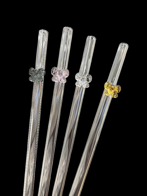 Buy More Drinkware Bow GLASS 4-pack SET Straws (40oz Tumbler)