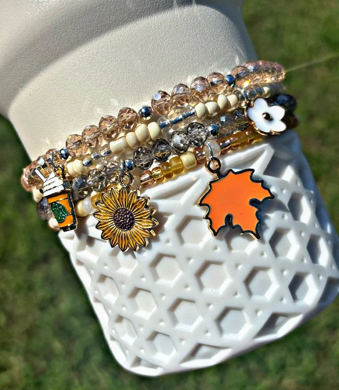 Stylish Drinkware Collection Fall Maple Leaf Cup Bracelets