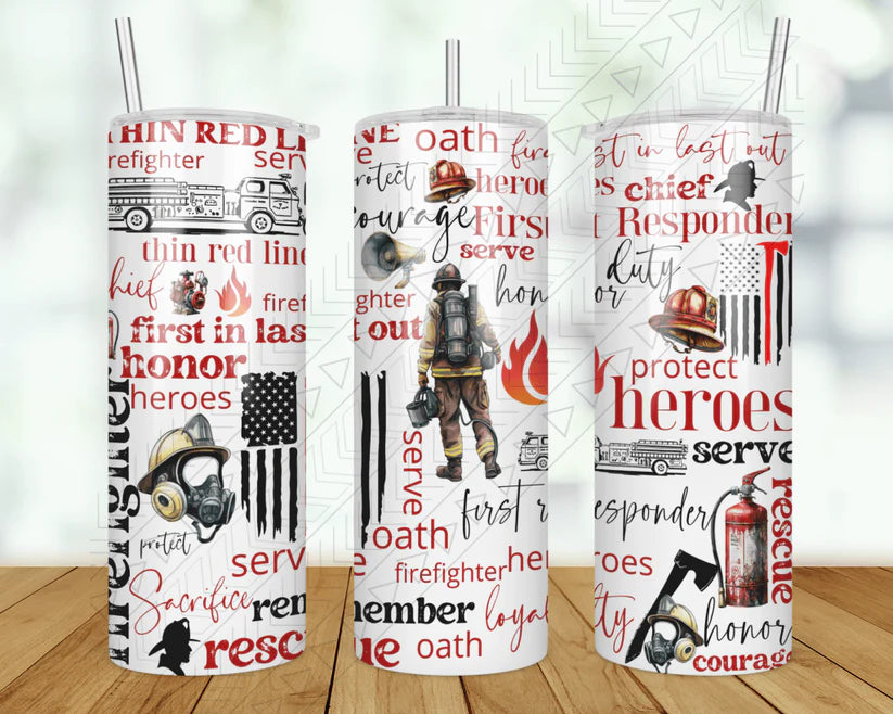Vacuum-Insulated Bottles Fire Fighter Tumbler