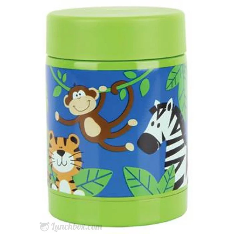 Durable Steel Drinkware Kids Food Jar - Zoo Animals