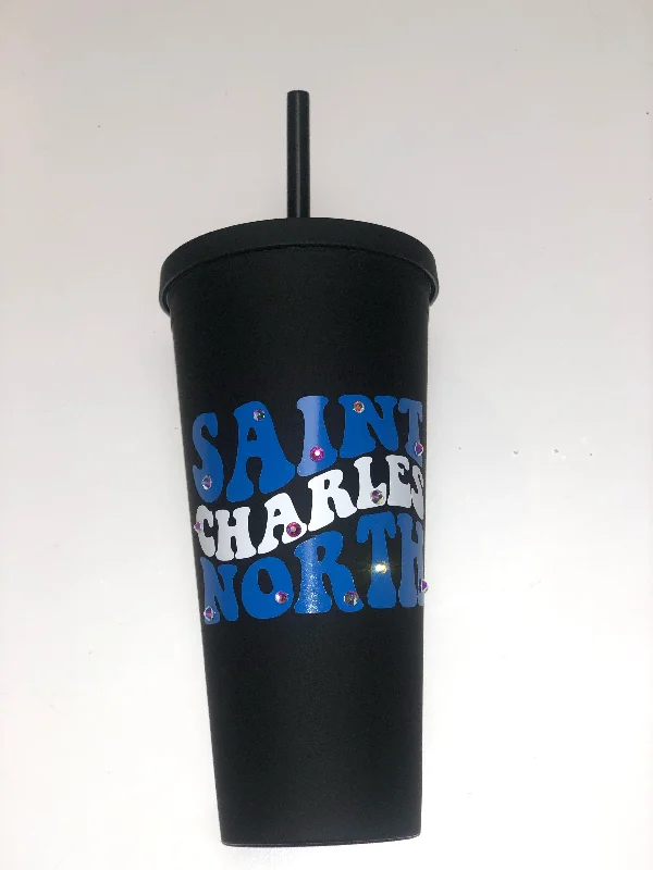 Drinking Glasses Sale Saint Charles East/North High School Black Matte Tumbler