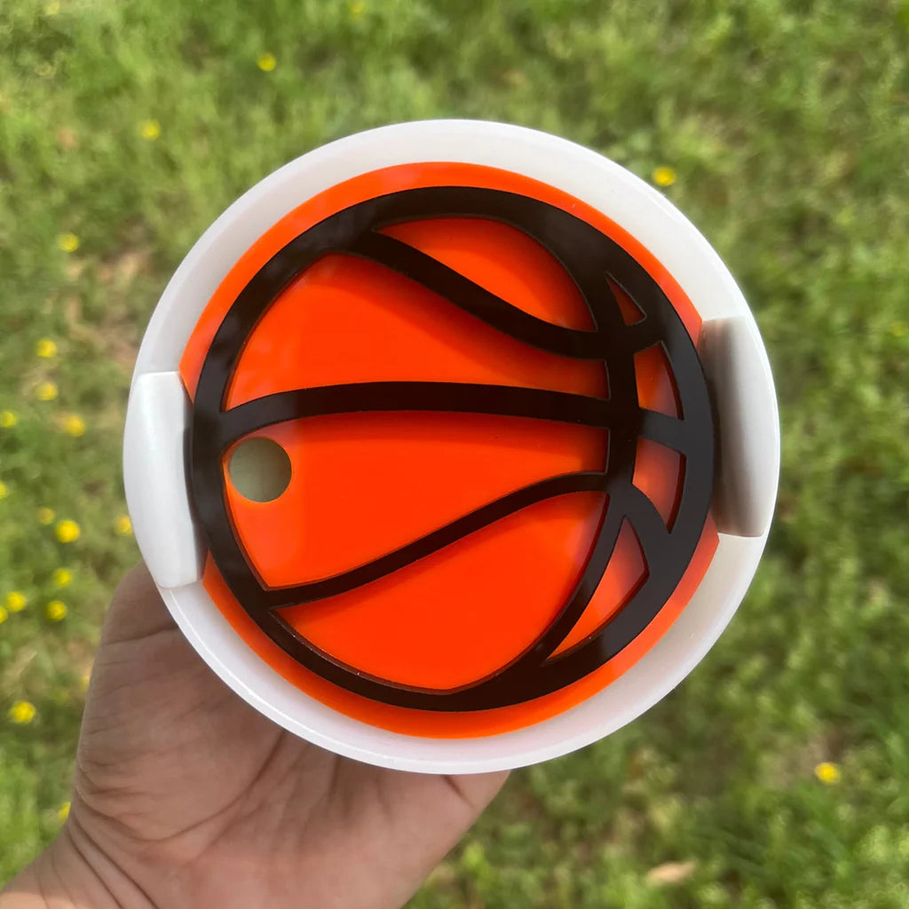 Stainless Steel Drinkware Basketball Tumbler Topper