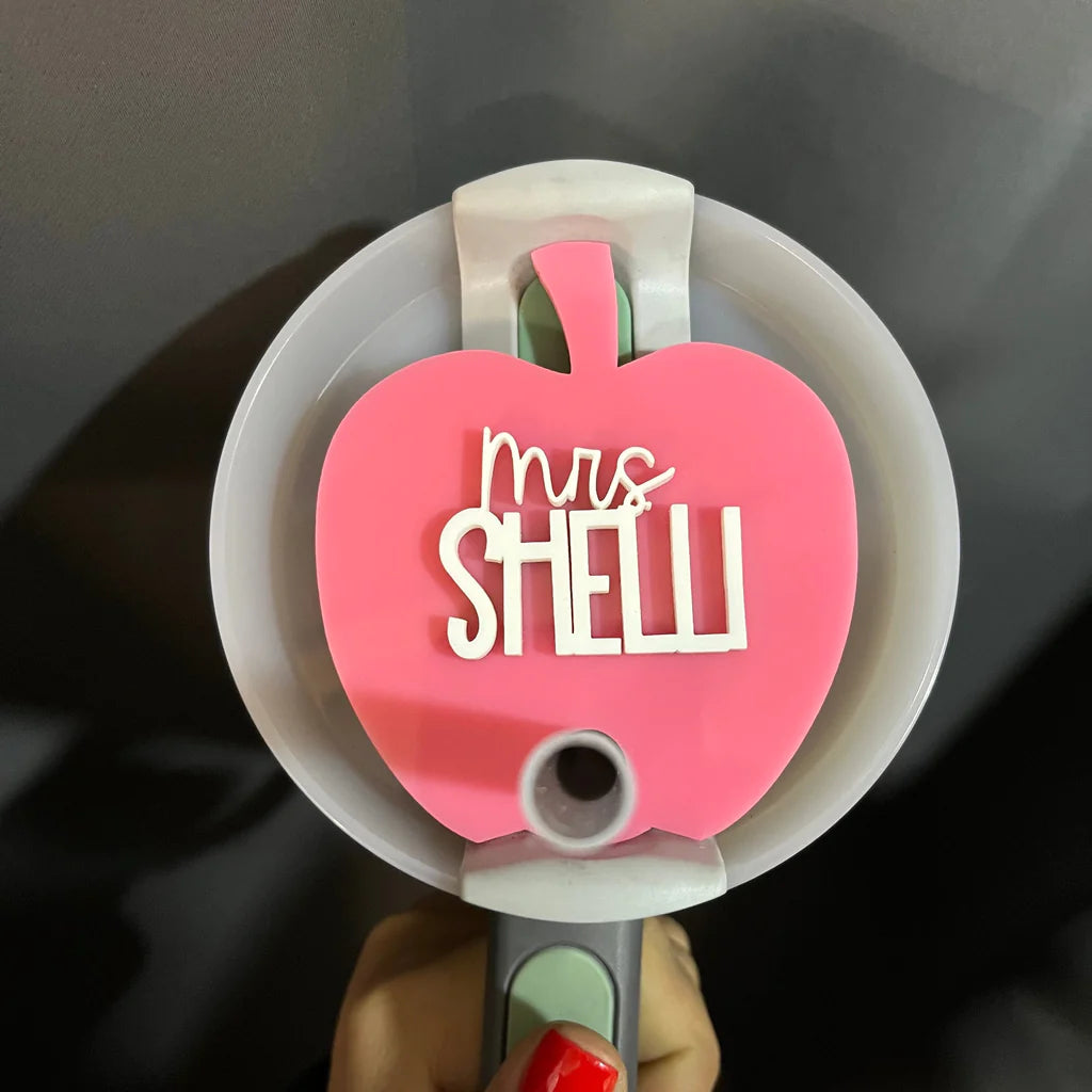 Personalized Drinkware Deals Personalized Teacher Apple Tumbler Topper