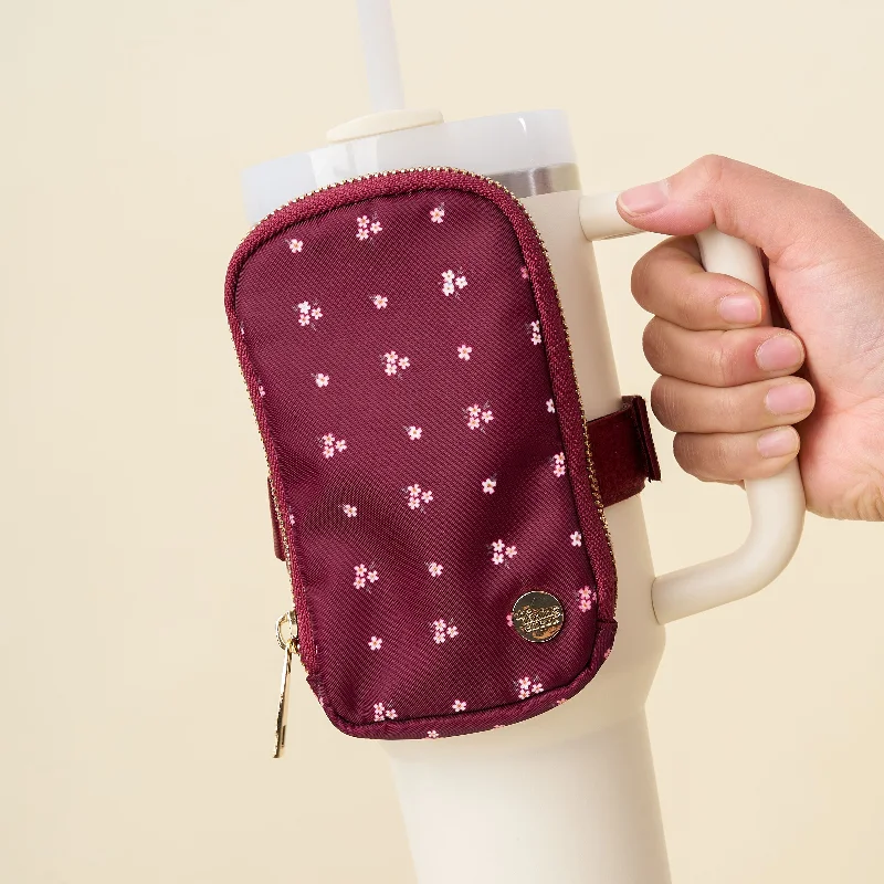 Elegant Glass Cups Pretty Posies Tumbler Fanny Pack