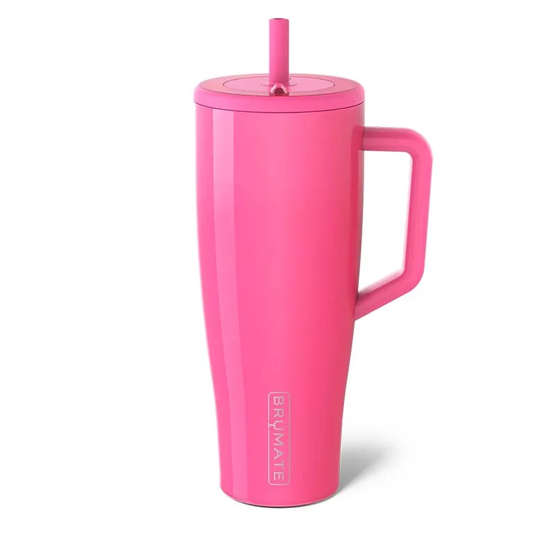 Eco-Friendly Drinkware Promotions 40oz Era Handled Tumbler in Neon Pink