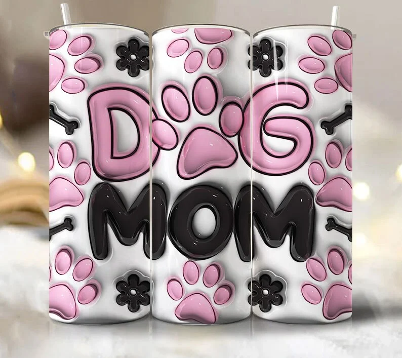 Travel Cups Promotion 3D Inflated Dog Mom 20oz Tumbler, Dog Paws 20oz Tumbler Wrap Png, 3D Tumbler Design Skinny Digital Download, 3D Dog lover Puff Png Downloads Travel Cups Promotion 3D Inflated Dog Mom 20oz Tumbler, Dog Paws 20oz Tumbler Wrap Png, 3D Tumbler Design Skinny Digital Download, 3D Dog lover Puff Png Downloads