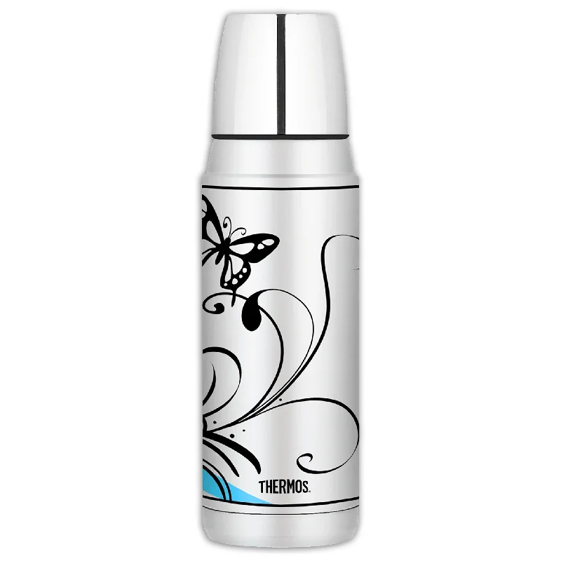 Travel Tumblers Sale White Butterfly Thermos Bottle
